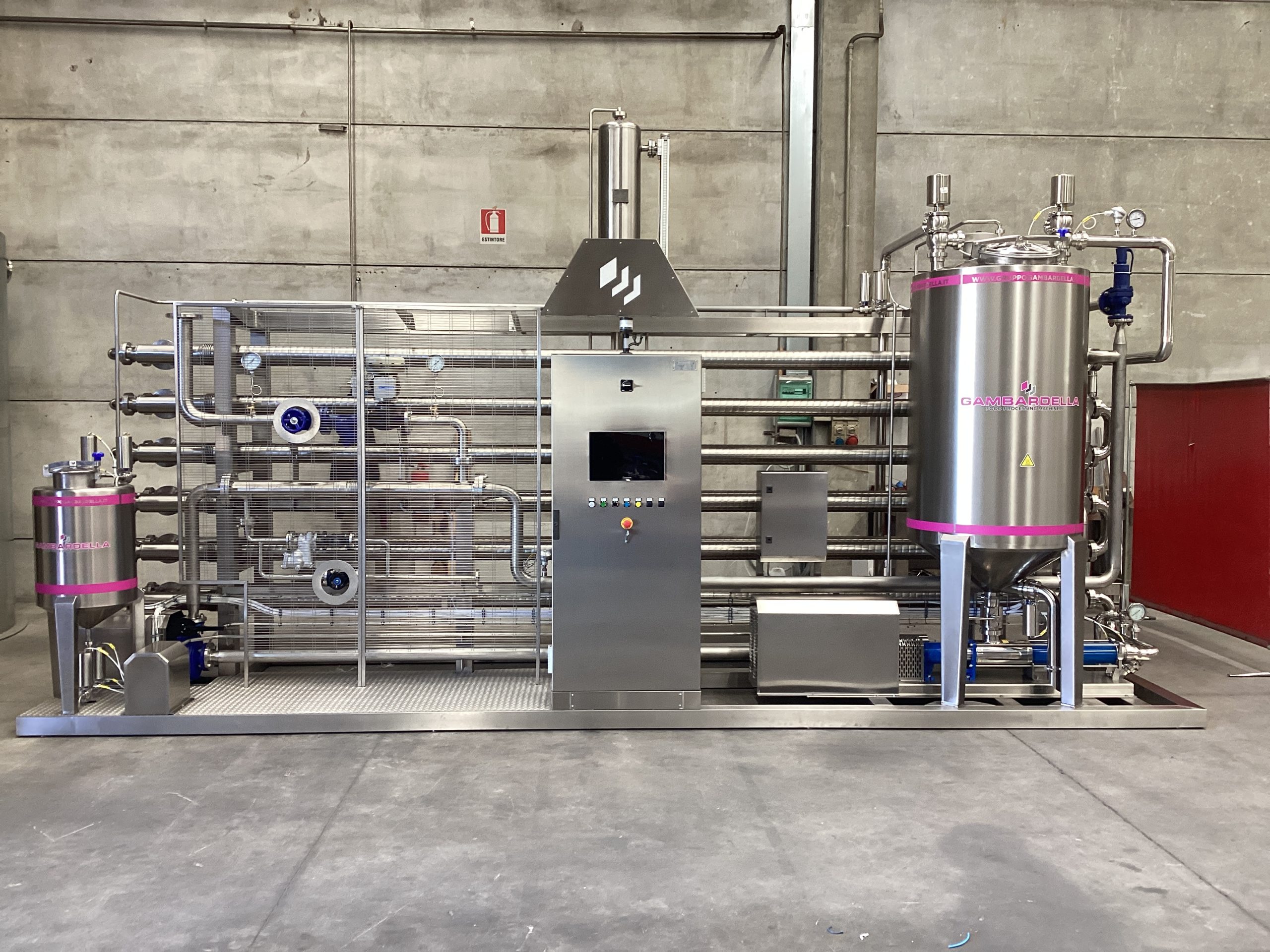 Scambiatore tubolare per pastorizzazione di passata o polpa rustica di pomodoro